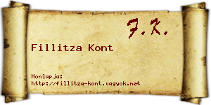 Fillitza Kont névjegykártya